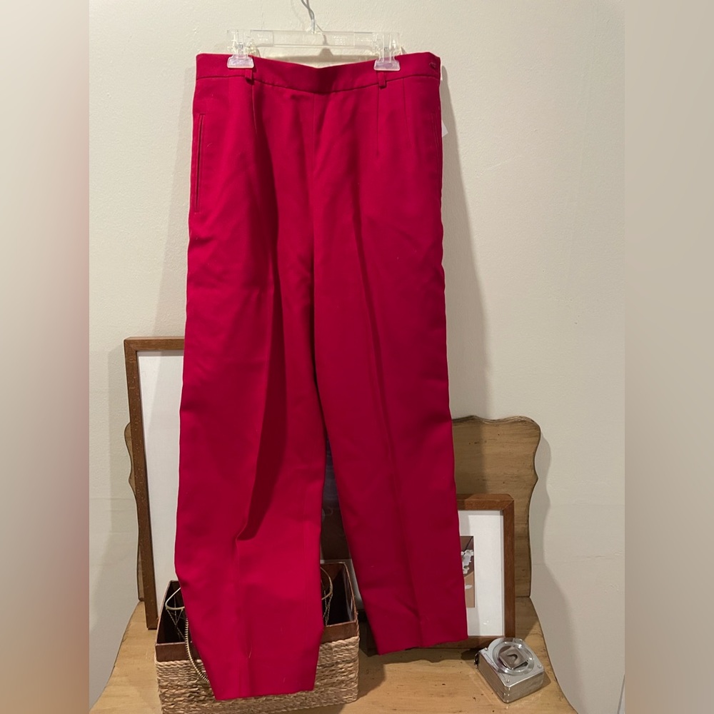 Talbots Wool Red Side Zipper Dress Pants | Size 12